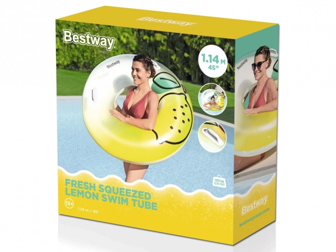 Bestway napihljiv plavalni krog z ročaji Citrónka