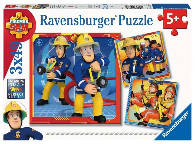 Ravensburger sestavljanka Gasilec Sam na reševanju 3x49 kosov