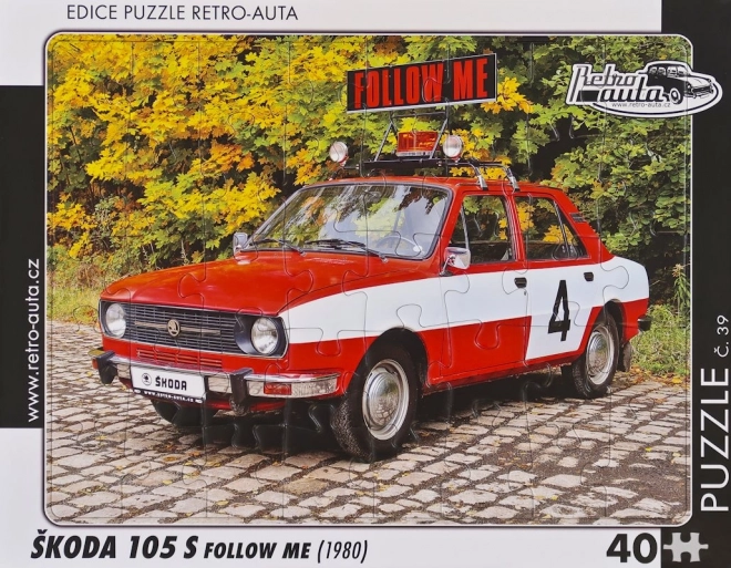 Retro sestavljanka Škoda 105 S Follow Me 40 kosov