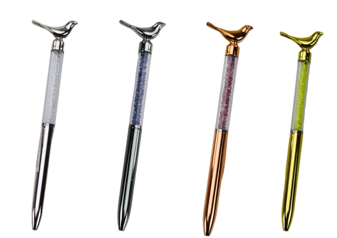 Kemični svinčnik z modro konico Birds Diamonds 0,7 mm Mix
