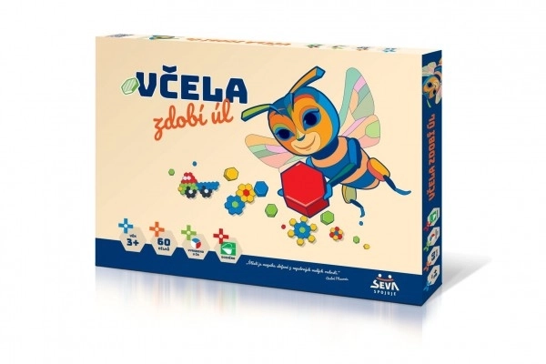 Čebela krasi panj 60 kosov mozaik v škatli 43x32x3,5 cm