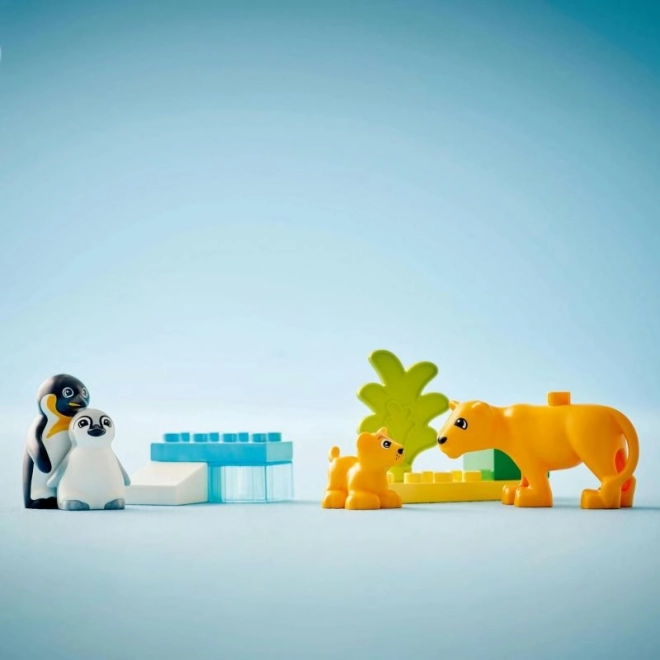 Lego Duplo Družine divjih živali: Pingvini in levi