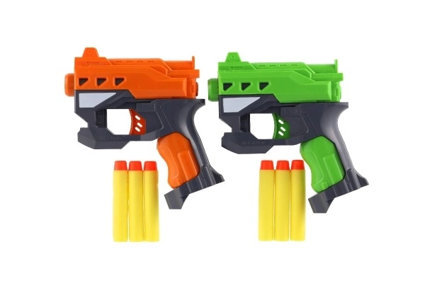 Pištoli 2 kos 12cm plast za penaste naboje + 6 kos nabojev na kartončki