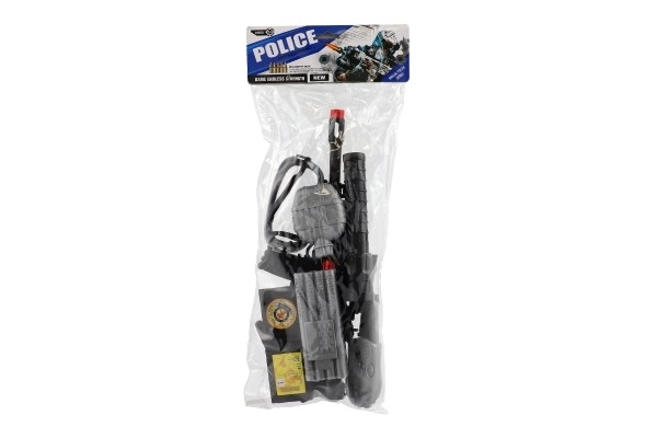 Pištola/samopal policijski 38cm plast z dodatki v vrečki 21x50x6cm