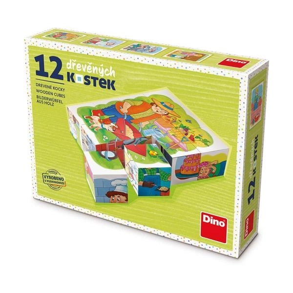 Dino izobraževalne kocke Poklici - set 12 kock