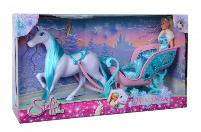 Punčka Steffi s konjem Snow Dream
