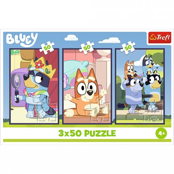 Puzzle 3x50 Družina Bluey
