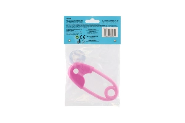 Ropotuljica zaponka plast 12cm roza 12x19cm v vrečki 0+