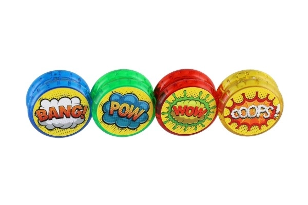 Jojo svetleči plast 6cm na baterije mix vrst 12 kos v škatli