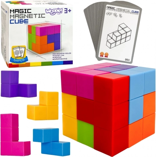 Woopie magnetna tetris kocka z nalogovnimi kartami