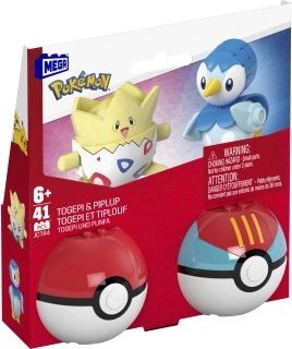 Poké Ball Mega Construx set za sestavljanje s Togepijem in Piplupom