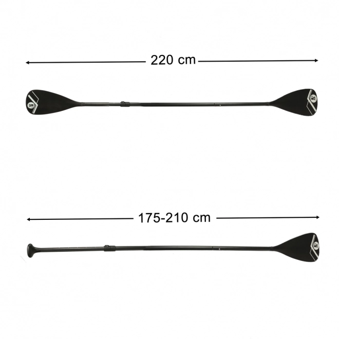 Zložljivo aluminijasto SUP 2v1 nastavljivo kajakaško veslo 175 - 220 cm