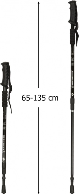 Zložljive pohodne palice Nordic Walking, črne, 2 kos
