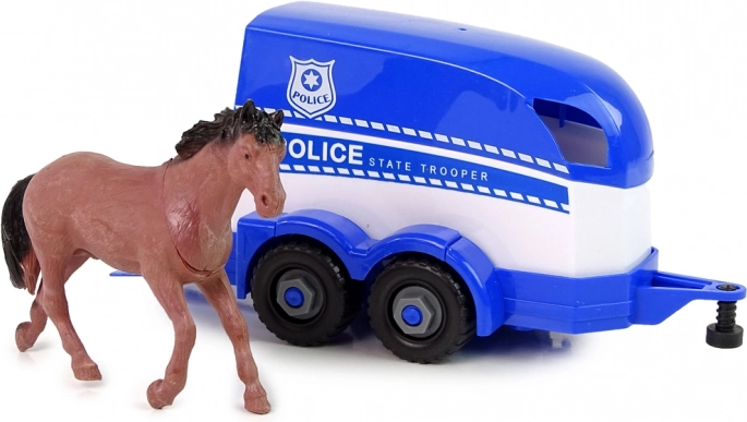 Prevoz policijskega konja kot zares