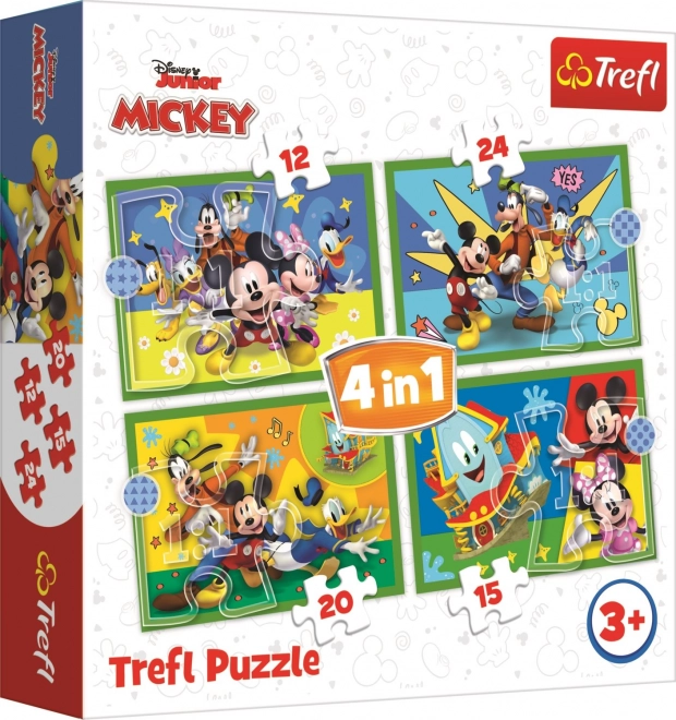 Sestavljanka 4v1 Mickey med prijatelji