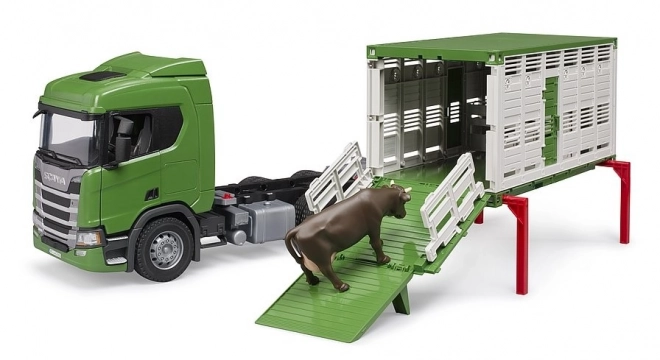 Bruder Transporter za živali Scania s figuro krave