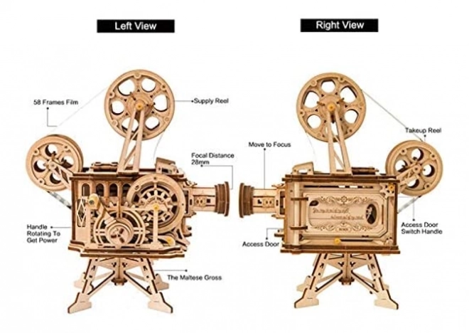 RoboTime 3D lesene mehanske uganke Filmski projektor