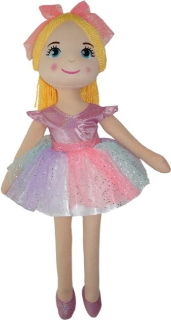 Plišasta punčka Adelina roza 80 cm