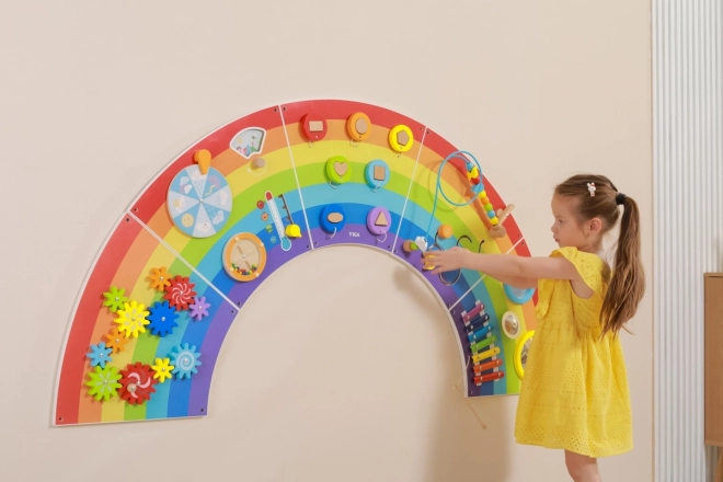 Lesen stenski montessori panel - mavrica