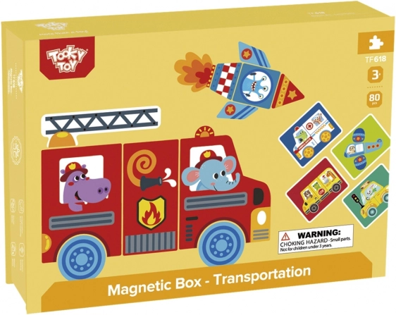 Tooky Toy Magnetna Montessori Omara z 80 Deli