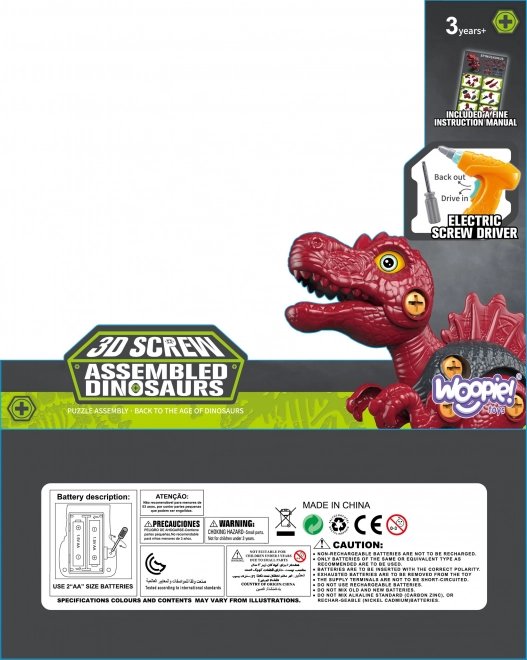 Dinozaver za Sestavljanje WOOPIE z Vrtalnikom