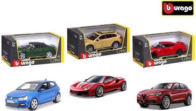 Bburago Avtomobili 1:24 Set 12 kos