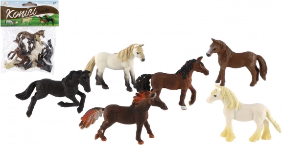 Set malih plastičnih konjičkov 6 kos (6–7 cm)