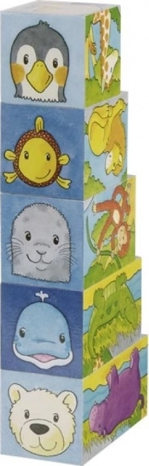 Lesene kocke Safari in Arktika, 5 kock