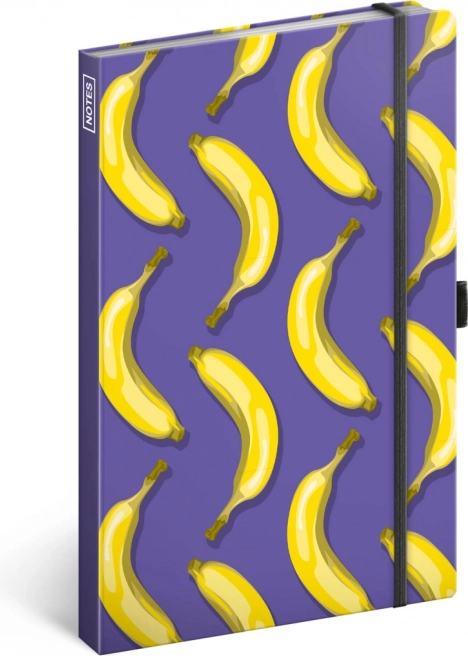 Notique črtasti zvezek Banane 13 × 21 cm