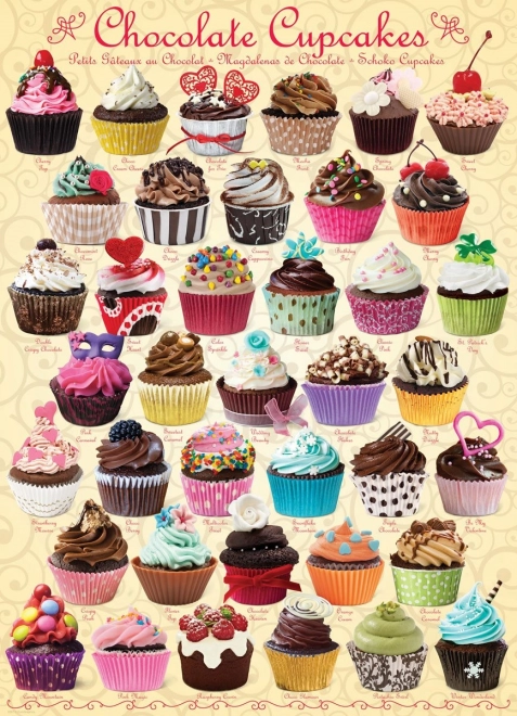 Sestavljanka Eurographics Čokoladni Cupcakei 1000 kosov