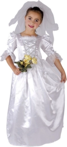 Pustni kostum nevesta, velikost 120-130 cm