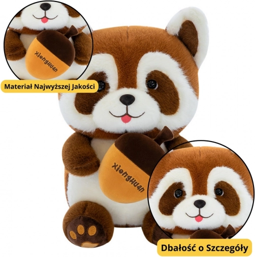 Plišasta maskota rakuna z želodom 23 cm