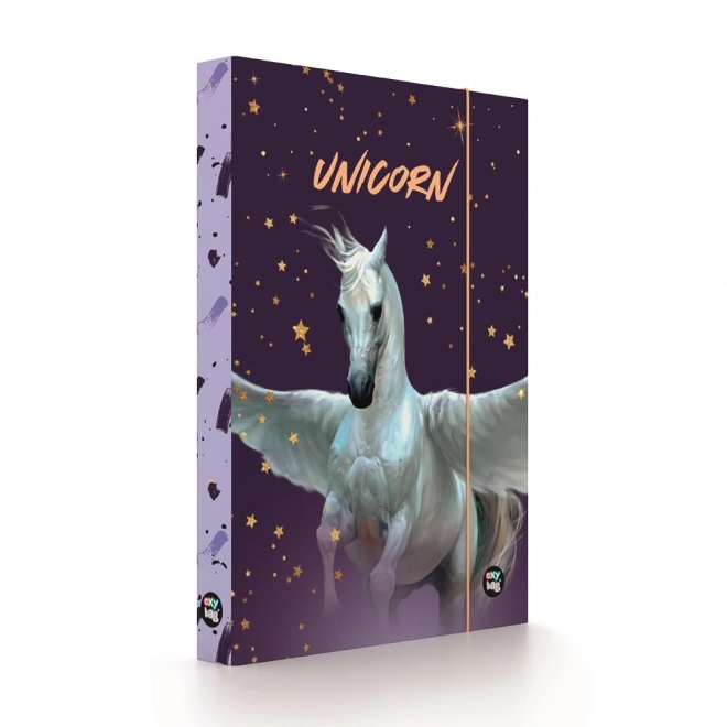 Škatla za zvezke A4 Jumbo Unicorn Pegas