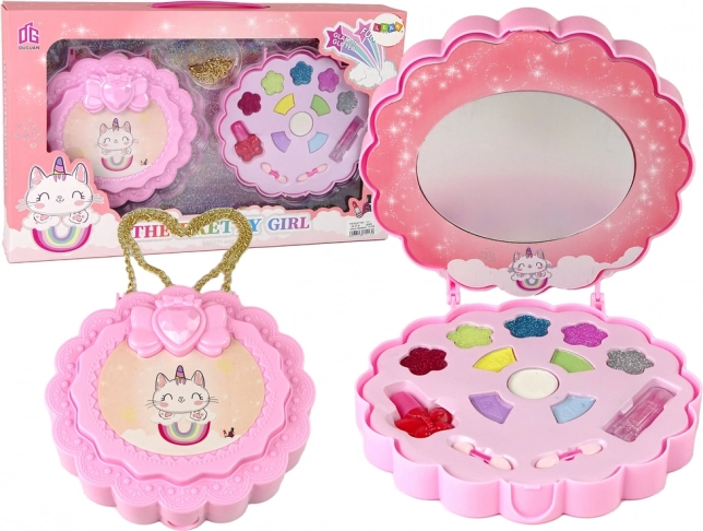 Rožnat dekliški lepotni set Samorog – otroški make-up komplet
