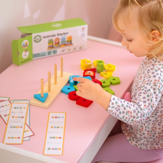 Montessori sestavljanka živali piramida 27 delov FSC