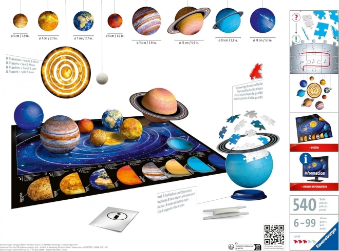 Ravensburger 3D uganka sončni sistem
