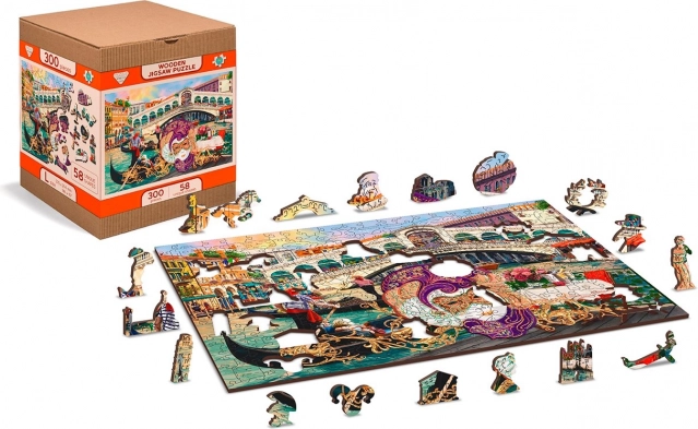 Lesene sestavljanke WOODEN CITY Beneški karneval 2v1, 300 koščkov