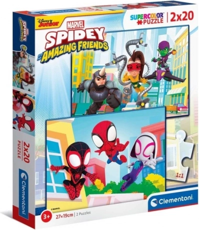 Sestavljanka 2x20 koščkov MARVEL Spidey in njegovi čudoviti prijatelji