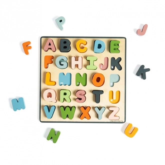 Bigjigs Toys Lesene puzzle velika črkovna abeceda - ABC