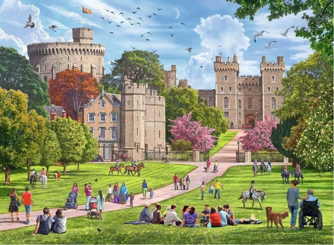 Ravensburger puzzle Kraljevske rezidence Velike Britanije 4x500 kosov