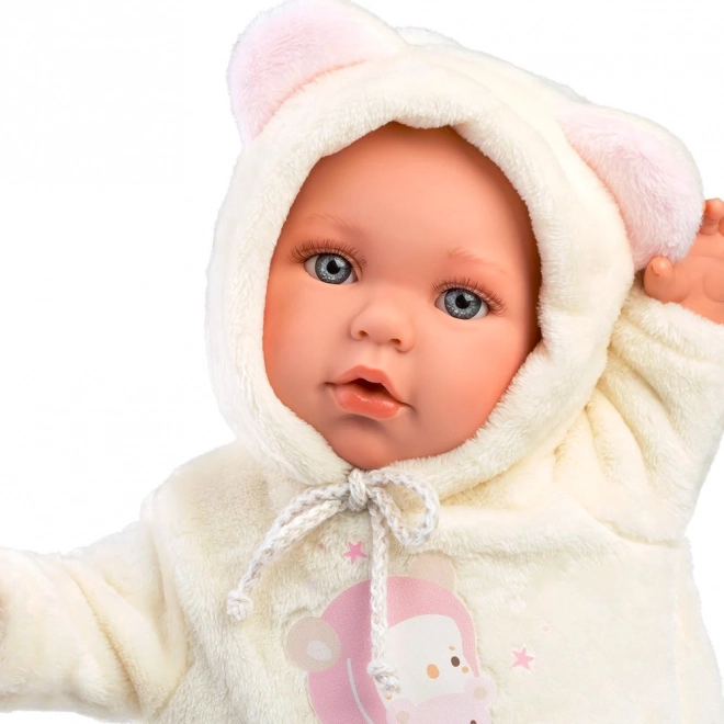 Llorens 14208 BABY JULIA - realistična punčka dojenček z mehkim tekstilnim telesom - 42 cm