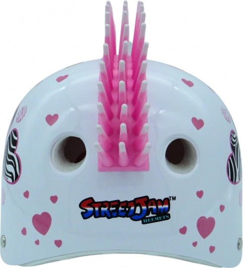 Čelada Zebra s srčki