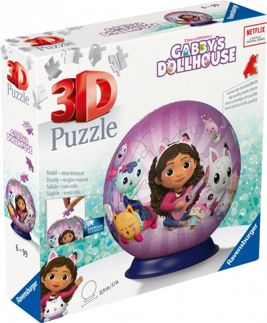 3D puzzleball Gabinina čarobna hišica 72 kosov RAVENSBURGER