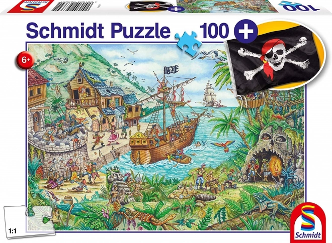 SCHMIDT Uganka V piratskem zalivu 100 kosov + darilo (piratska zastava)