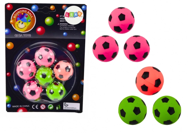 Set nogometnih gumijastih žogic 6 kos