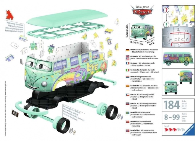 RAVENSBURGER 3D puzzle Avtobus Cars: Fillmore 162 kosov