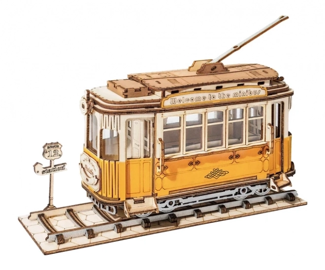 Retro Tramvaj - 3D lesena sestavljanka