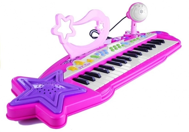 Klavirni orgle 37 tipk MP3 Mikrofon roza