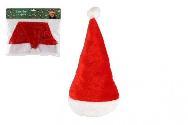 Božična kapa za odrasle tkanina premer 29 cm na kartonu karneval
