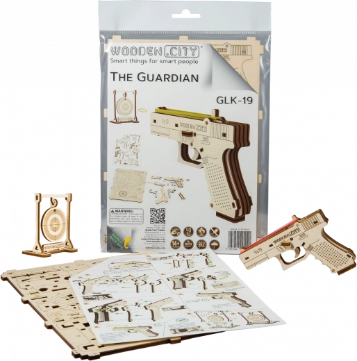 Lesene 3D sestavljanke pištole WOODEN CITY Guardian GLK-19